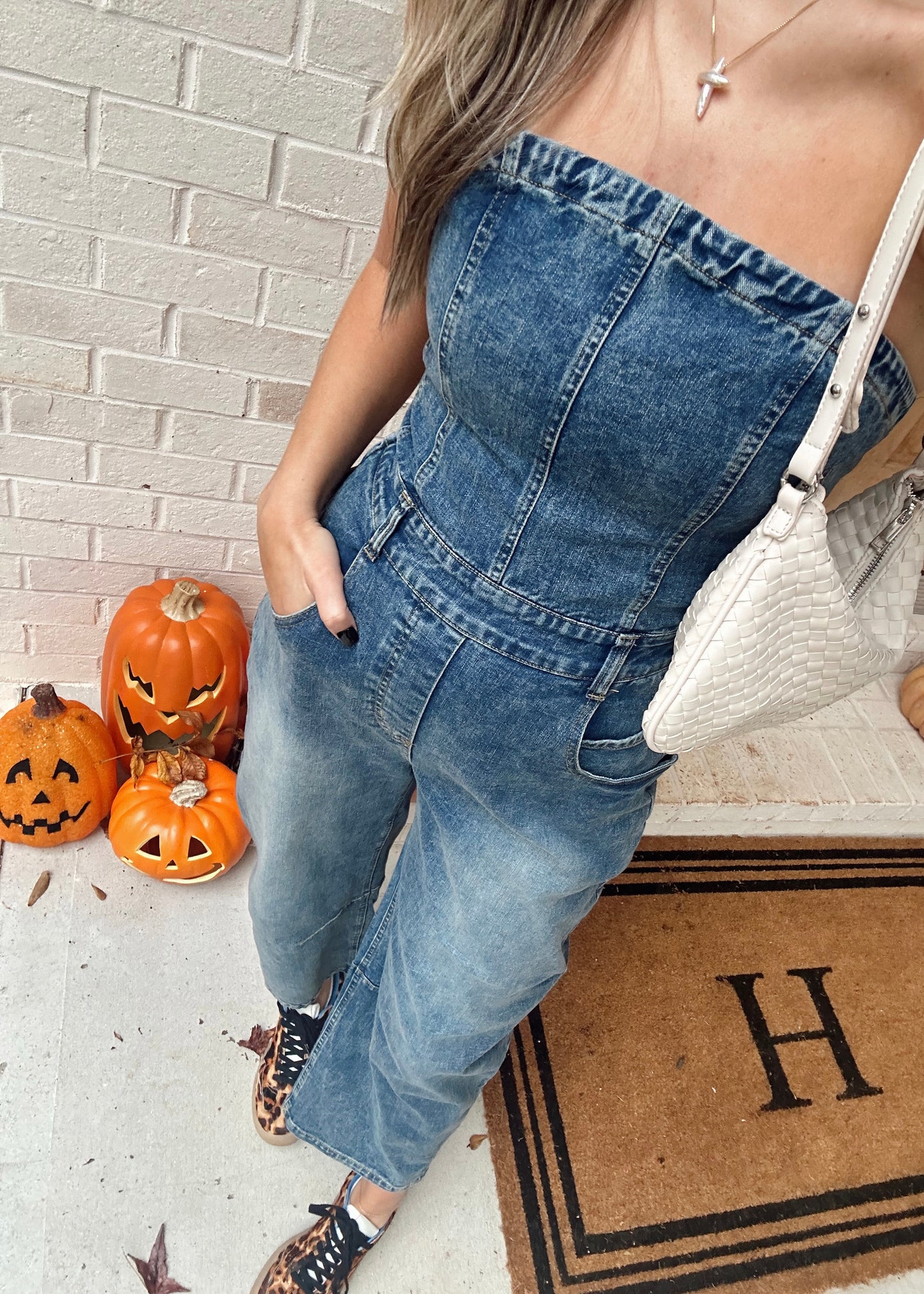 Strapless Barrel Jumpsuit