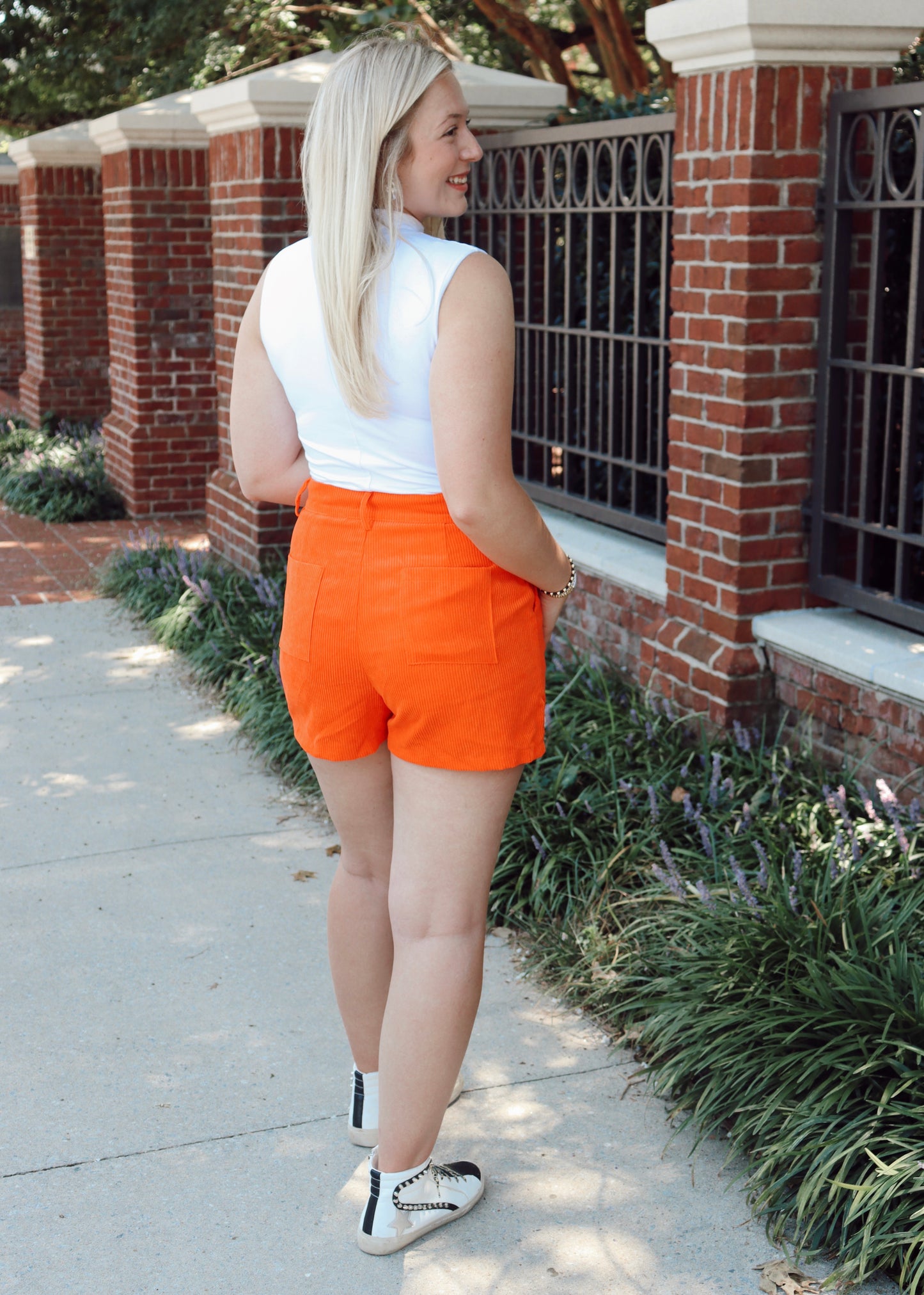 Clemson Orange Corduroy Shorts