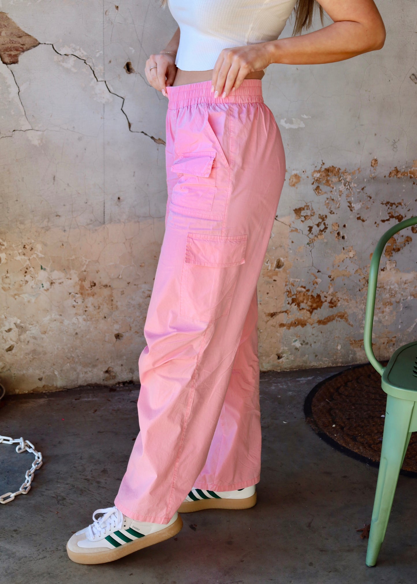 Baby Pink Cargo Pants