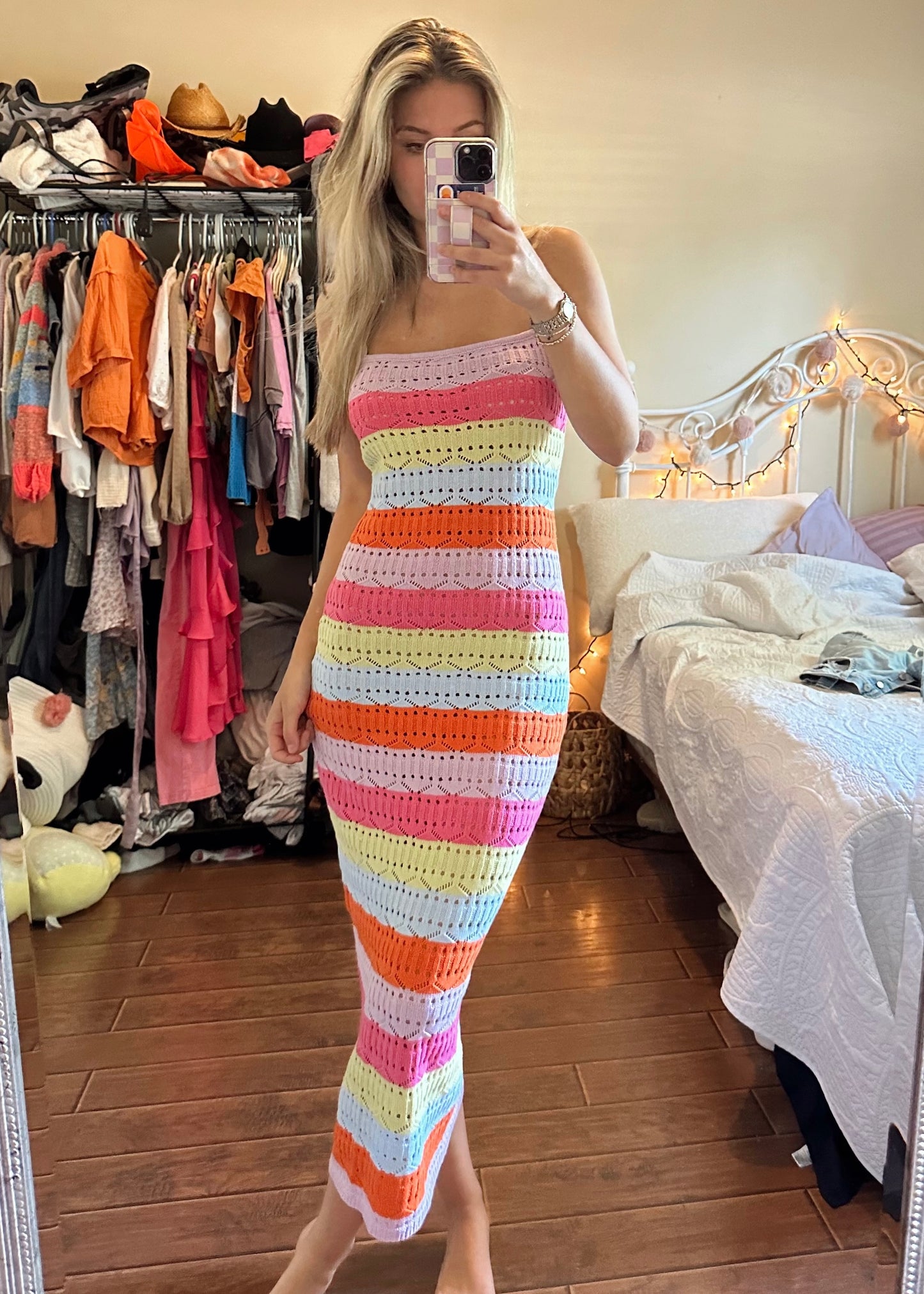 Vacay Crochet Midi Dress