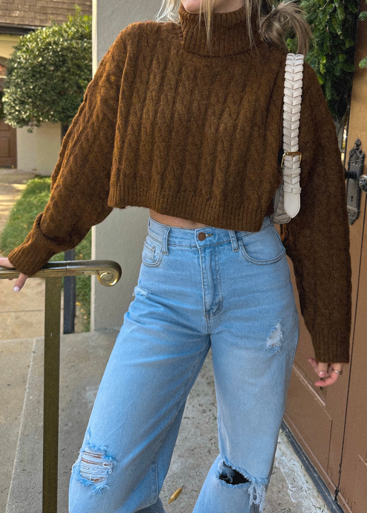 Mocha Latte Turtleneck Sweater